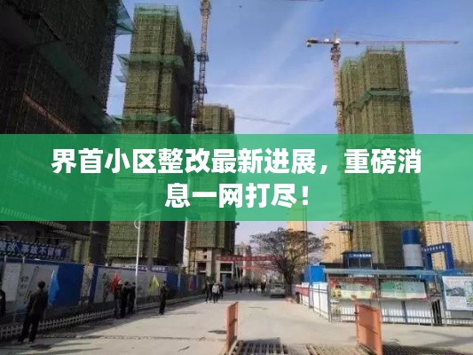 界首小区整改最新进展,重磅消息一网打尽!