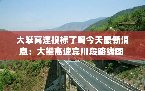 大攀高速投标了吗今天最新消息:大攀高速宾川段路线图