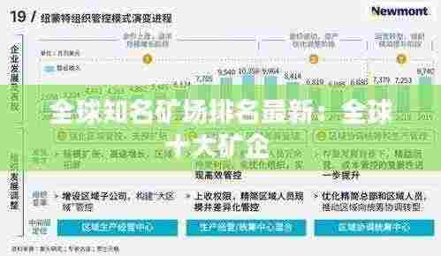 全球知名矿场排名最新:全球十大矿企