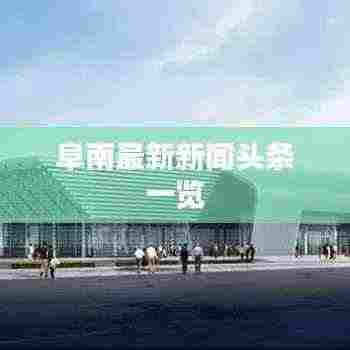 阜南最新新闻头条一览