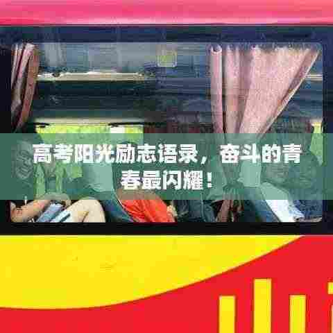 高考阳光励志语录,奋斗的青春最闪耀!