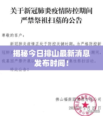 揭秘今日排山最新消息发布时间!