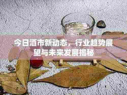 今日酒市新动态,行业趋势展望与未来发展揭秘