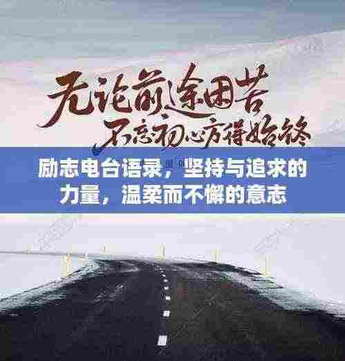 励志电台语录,坚持与追求的力量,温柔而不懈的意志