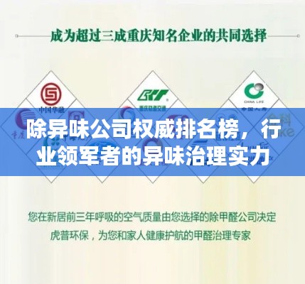 除异味公司权威排名榜,行业领军者的异味治理实力一览