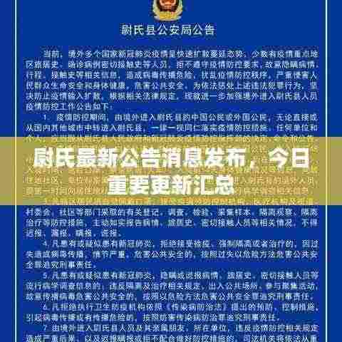 尉氏最新公告消息发布，今日重要更新汇总