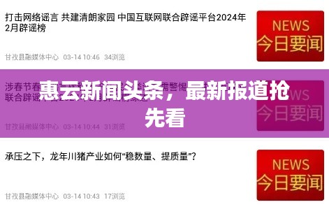惠云新闻头条，最新报道抢先看