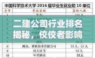 二建公司行业排名揭秘,佼佼者影响力大比拼!