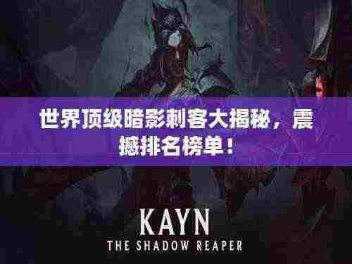 世界顶级暗影刺客大揭秘,震撼排名榜单!
