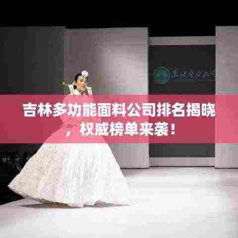 吉林多功能面料公司排名揭晓,权威榜单来袭!