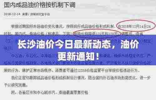 长沙油价今日最新动态,油价更新通知!