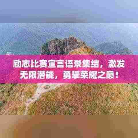 励志比赛宣言语录集结,激发无限潜能,勇攀荣耀之巅!