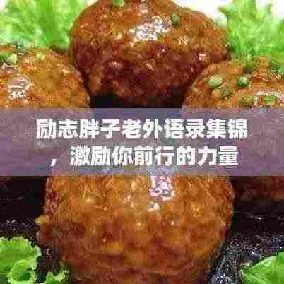 励志胖子老外语录集锦，激励你前行的力量