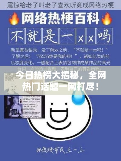 今日热榜大揭秘,全网热门话题一网打尽!