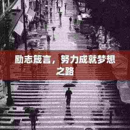 励志箴言,努力成就梦想之路
