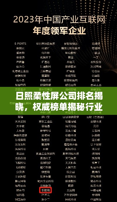 日照柔性屏公司排名揭晓,权威榜单揭秘行业领先企业!