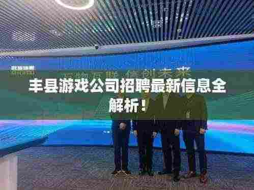 丰县游戏公司招聘最新信息全解析!
