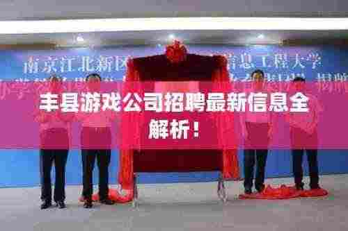 丰县游戏公司招聘最新信息全解析!