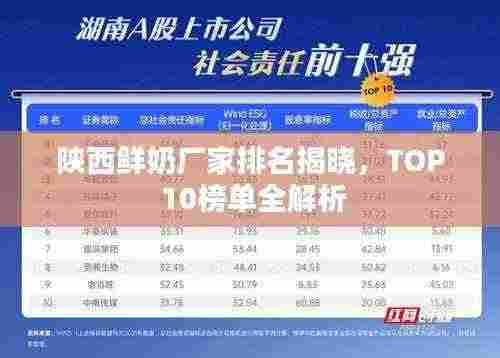 陕西鲜奶厂家排名揭晓，TOP 10榜单全解析