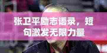 张卫平励志语录,短句激发无限力量