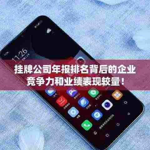 挂牌公司年报排名背后的企业竞争力和业绩表现较量!
