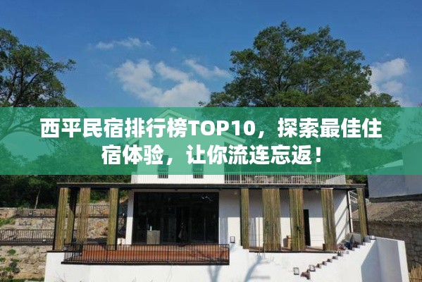 西平民宿排行榜TOP10,探索最佳住宿体验,让你流连忘返!
