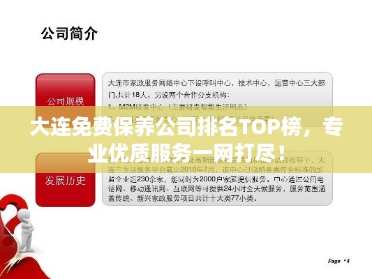 大连免费保养公司排名TOP榜，专业优质服务一网打尽！