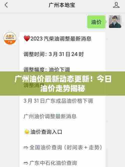 广州油价最新动态更新！今日油价走势揭秘