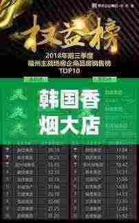 韩国香烟大店TOP10榜单揭晓!