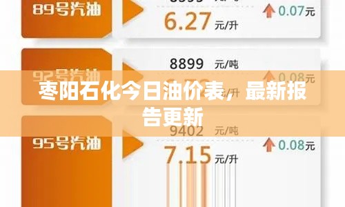 枣阳石化今日油价表,最新报告更新