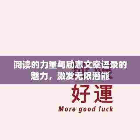 阅读的力量与励志文案语录的魅力，激发无限潜能
