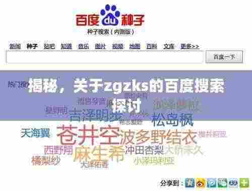 揭秘,关于zgzks的百度搜索探讨