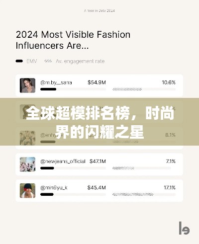 全球超模排名榜,时尚界的闪耀之星