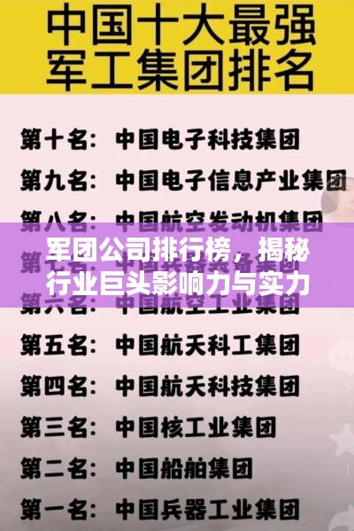 军团公司排行榜，揭秘行业巨头影响力与实力霸主地位