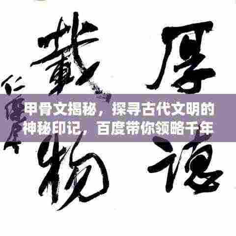 甲骨文揭秘,探寻古代文明的神秘印记,百度带你领略千年智慧