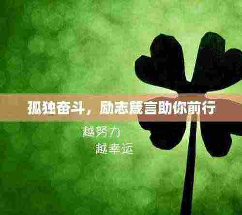 孤独奋斗,励志箴言助你前行