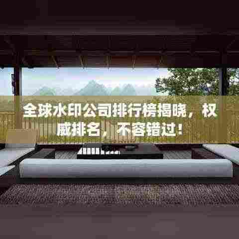 全球水印公司排行榜揭晓,权威排名,不容错过!