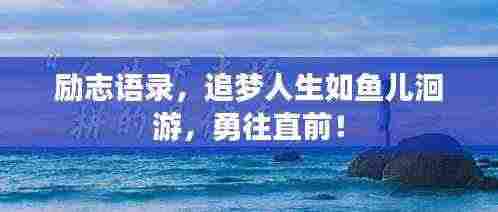 励志语录，追梦人生如鱼儿洄游，勇往直前！