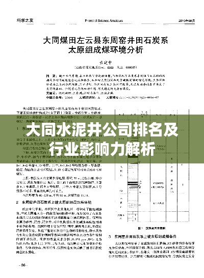 大同水泥井公司排名及行业影响力解析