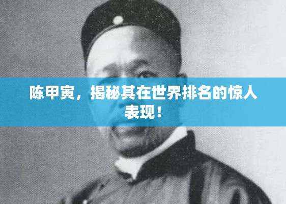 陈甲寅,揭秘其在世界排名的惊人表现!