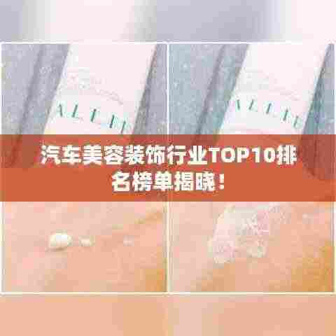 汽车美容装饰行业TOP10排名榜单揭晓!