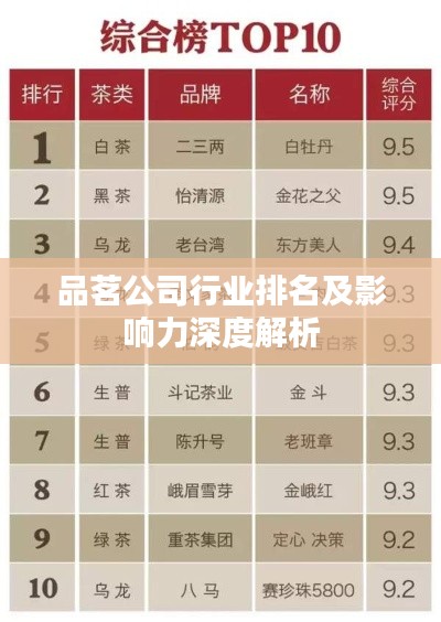 品茗公司行业排名及影响力深度解析