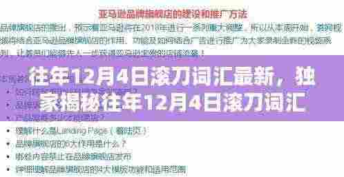 独家揭秘，往年12月4日滚刀词汇更新，必备新词库大放送！