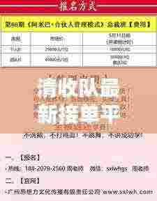 清收队最新接单平台：清收工作该怎么干 