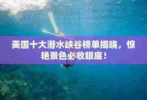 美国十大潜水峡谷榜单揭晓，惊艳景色必收眼底！